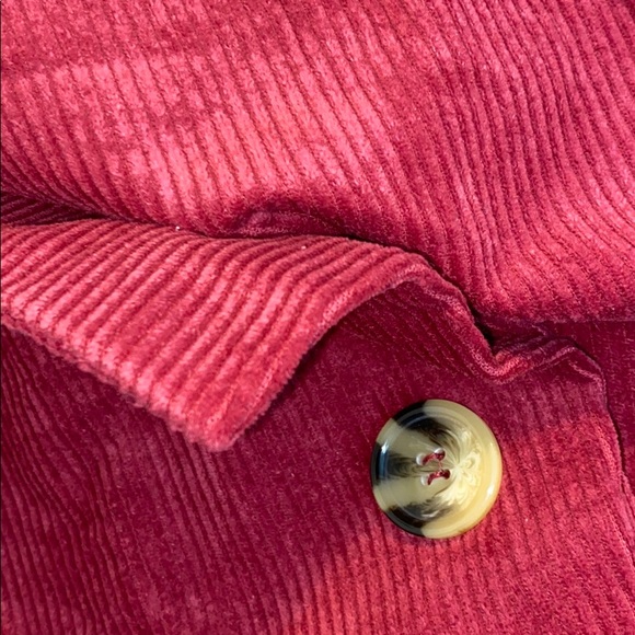 Francesca’s Burgundy Asymmetrical Corduroy Skirt - Picture 6 of 6